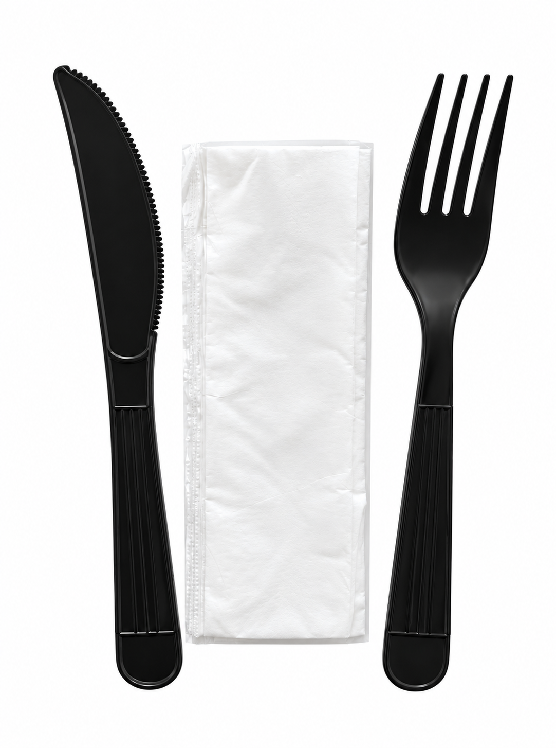 Cutlery Kit, Heavy weight, 3 Piece kit, Black Color