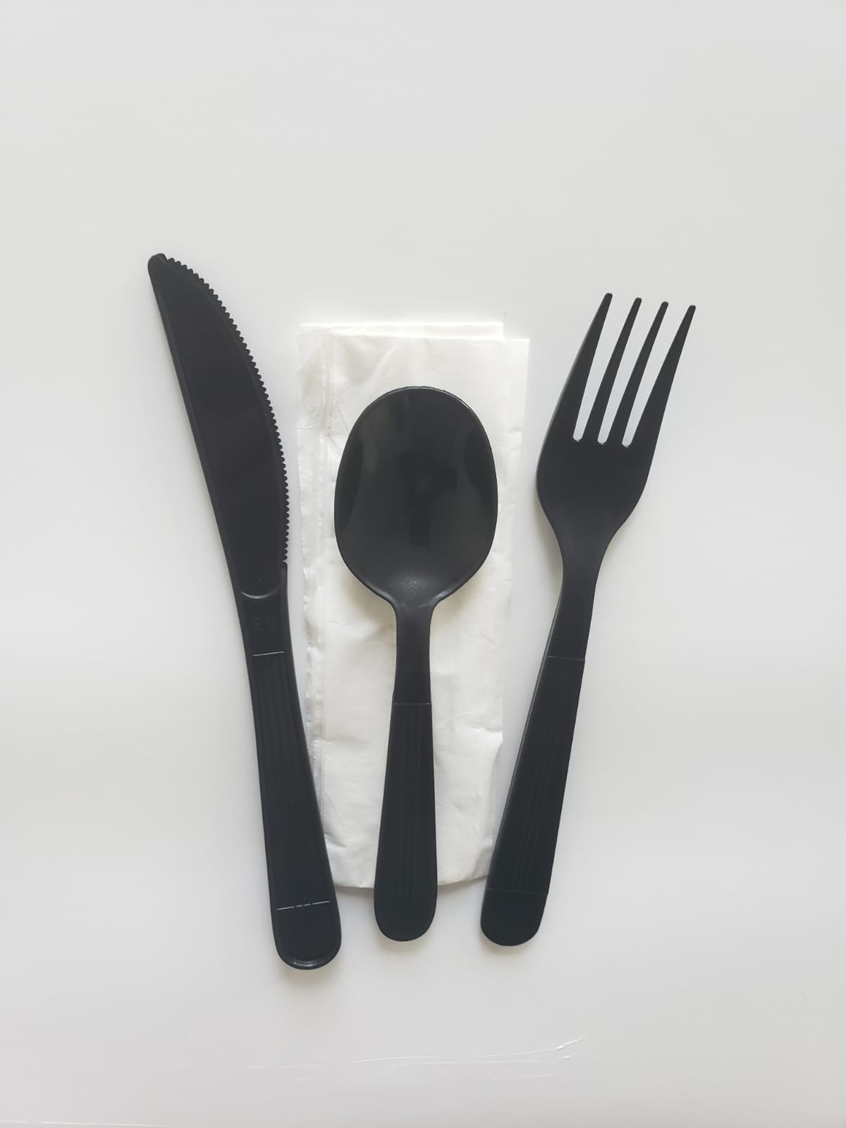 Cutlery Kit, Heavy weight, 4 Piece kit, Black color