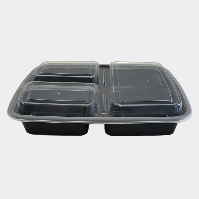 Microwaveable Rectangular Container 3 compartments