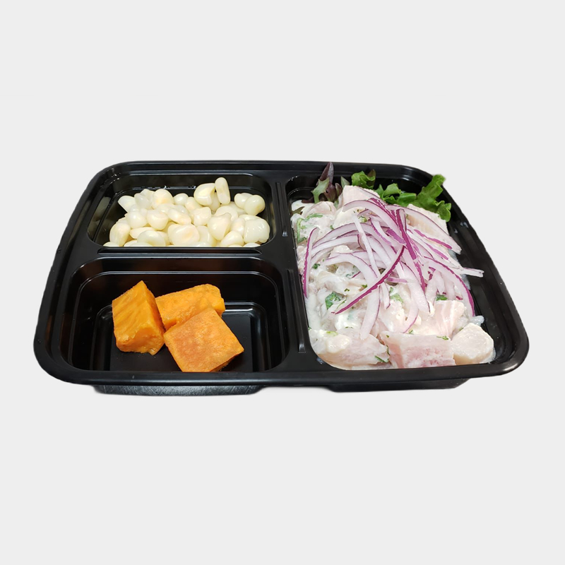 Microwaveable Rectangular Container 3 compartments